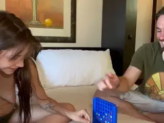 Sexy Babe Loses a Game of Strip Connect 4 and Fucks the Guy