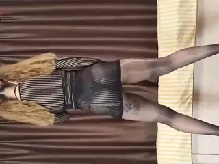 Dance in pantyhose and heels 210 back version