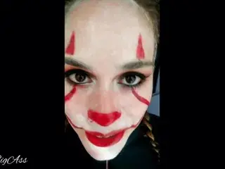 Halloween IT cosplay, deep throat and cum swallow!!!!