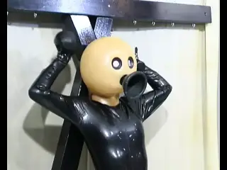 I Put The Funnel On Her Latex Mask - I Want To Pee In Her Face