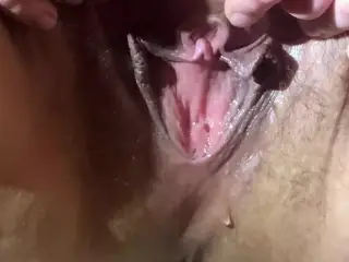 Swollen Pussy trying not to cum dripping grool and ruined orgasm