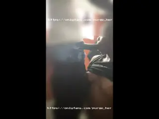 Her Boyfriend Almost Caught Her Sucking My Dick. She Heard Him Coming and Stopped Sucking