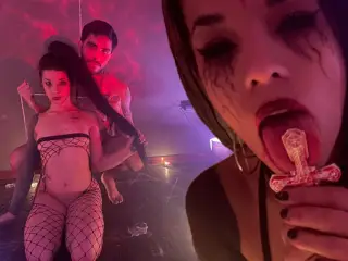 Cute Demon and Submissive gets Fucked Hard in Satanic Ritual