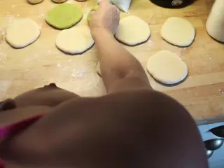 Could not resist to passionate fuck while baking AUTHENTIC