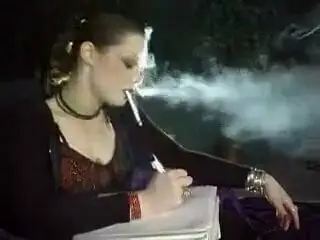 Dangling and Writting. Smoking Fetish, perfect.