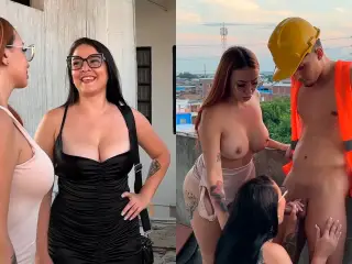 Hot lesbians fuck their employee to pay off debt overlooking the city of Cali