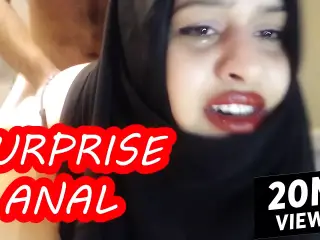 PAINFUL SURPRISE ANAL WITH MARRIED WOMAN WEARING A HIJAB!