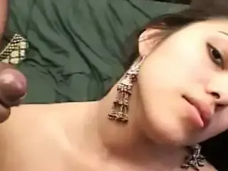 Busty Indian babe can handle five eager cocks on the sofa