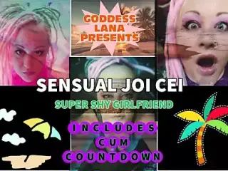 Sensual JOI CEI with your shy girlfriend on cam Includes Cum