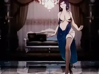 Sexy Dance In Hot Dress (3D HENTAI)