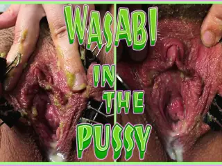 Pussy masturbation with wasabi paste and metal clips - Naughty Masochist