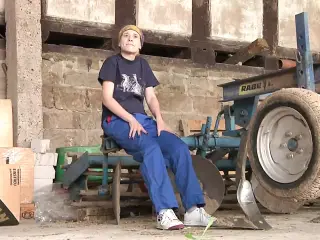 Young Country Girl Fucks with The Old Farmer in The Barn