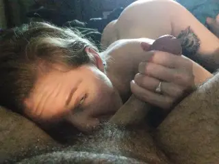 sweetly eating my daddy's asshole and begging for his cum