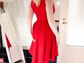 MOMMY Try New Red Dress And Son Love It TABOO CREAMPIE 4K